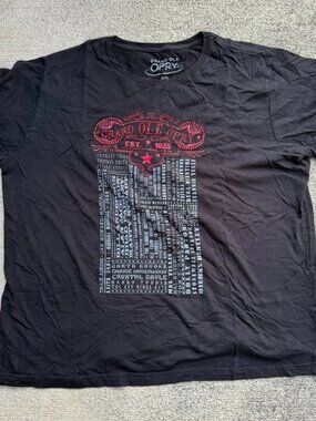 Grand Ole Opry Shirt Womens XXL Black Country Music Musicians Rhinestones